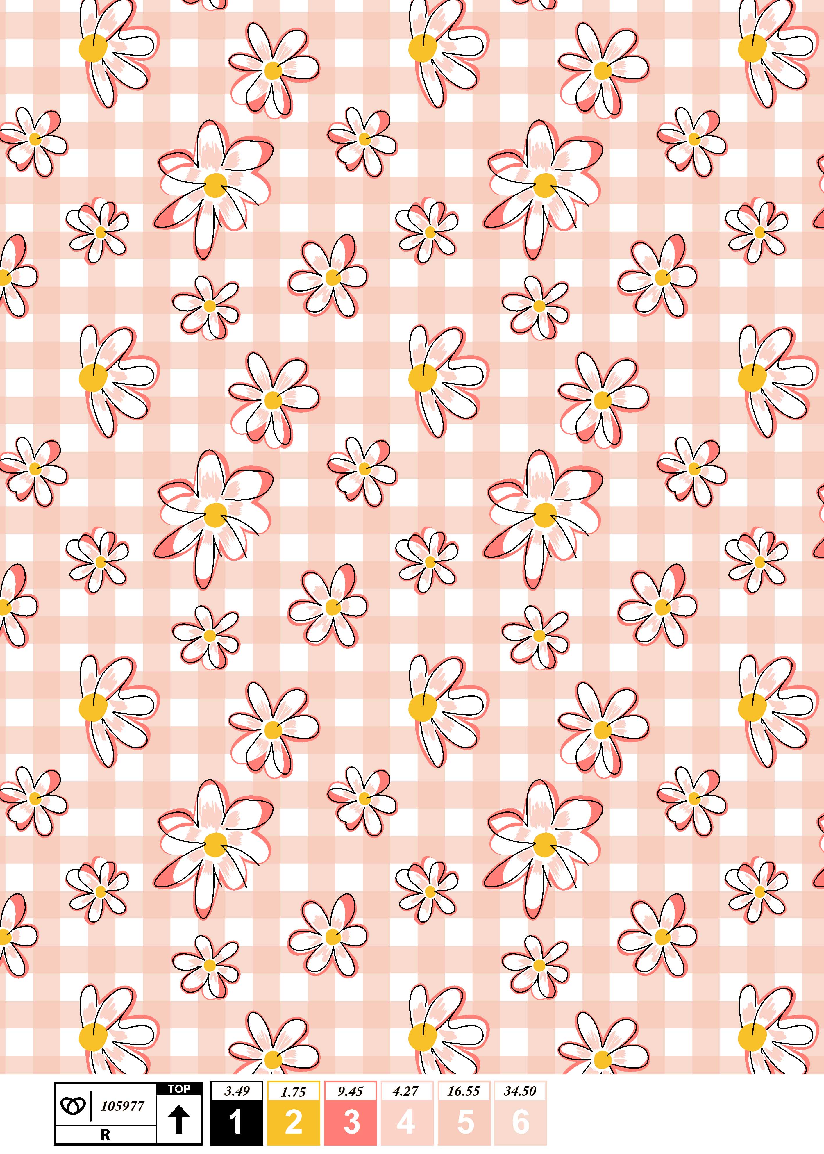 Blush Gingham Daisies